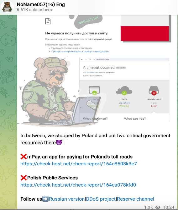 mPay.pl i obywatel.gov.pl na celu rosyjskich haktywistów