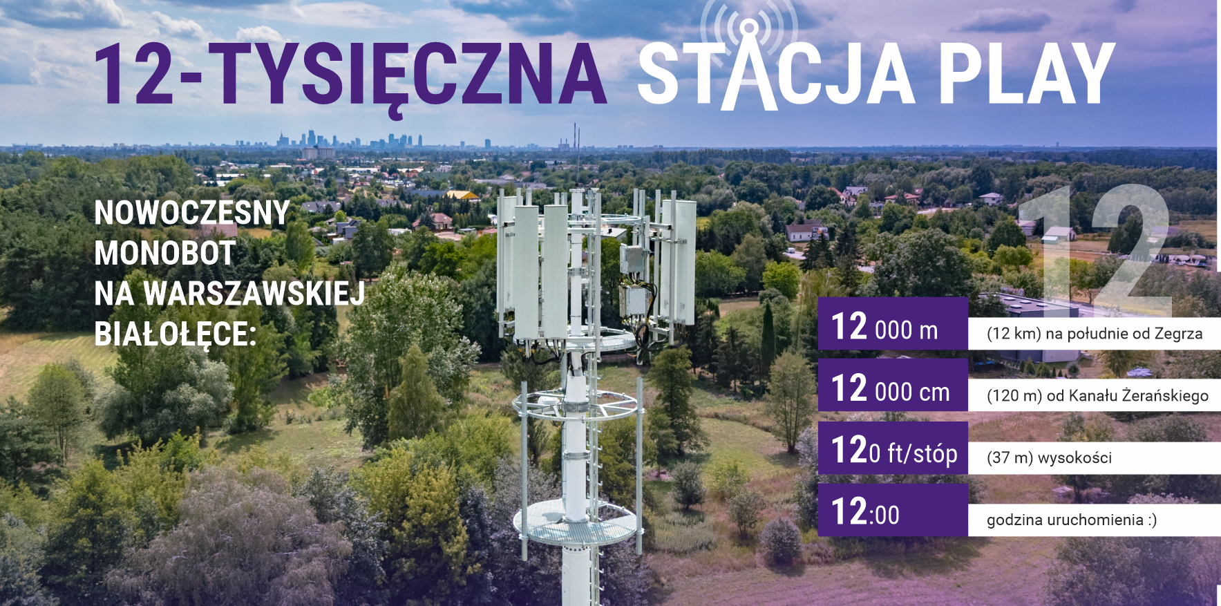Play ma już ponad 12 tys. stacji bazowych