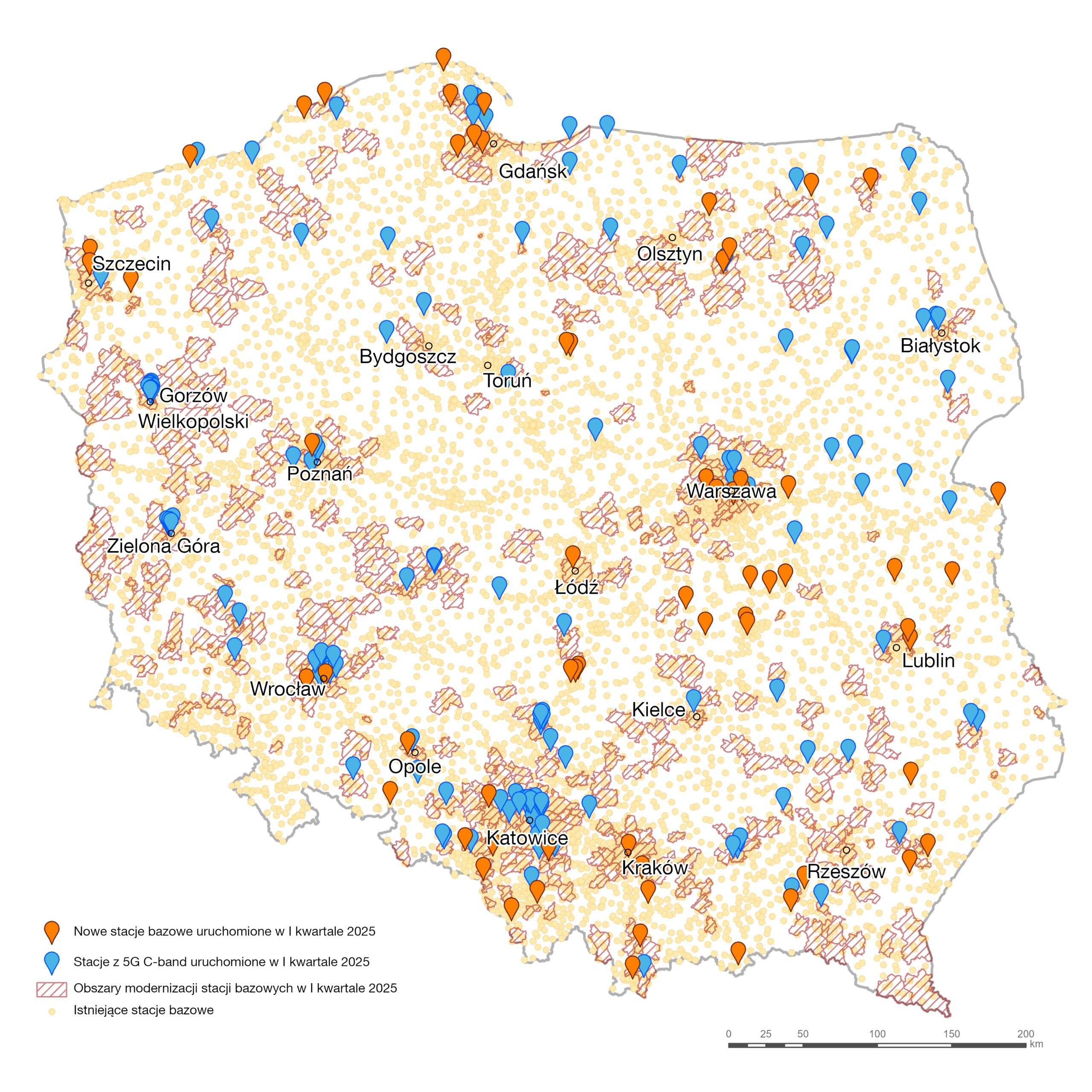 Jak Orange rozwijał sieć mobilną w I kwartale 2025 r.
