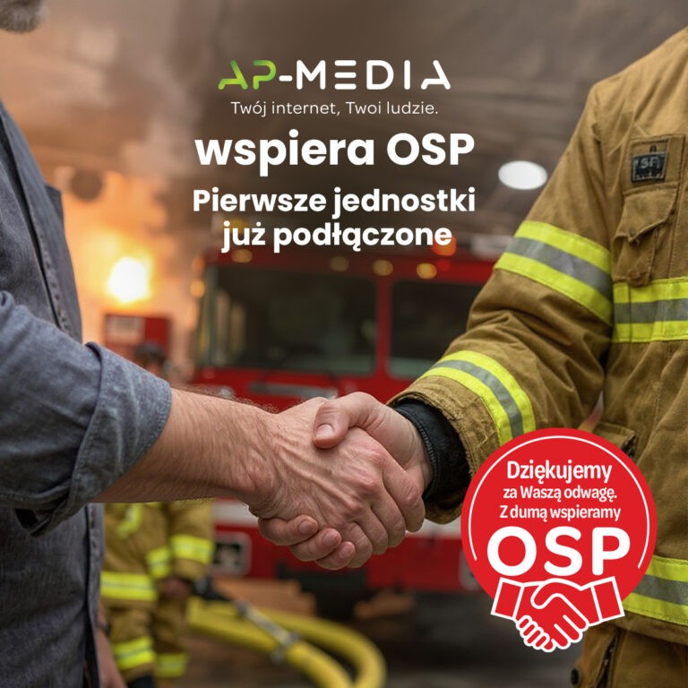 AP-Media podłącza do sieci jednostki OSP i buduje światłowód z FERC