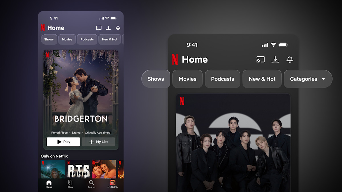 Netflix zmienia aplikację mobilną