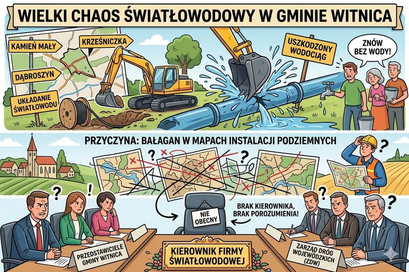 Wykonawca Orange budujący sieć KPO w gminie Witnica się nie popisał