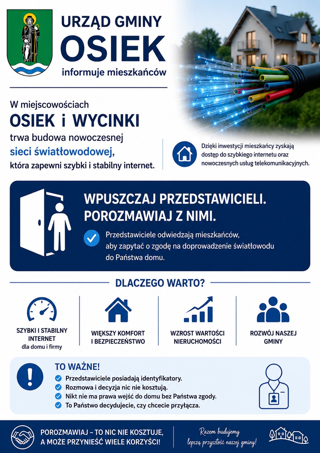 PŚO światłowodową nadzieją dla gminy Osiek na Pomorzu