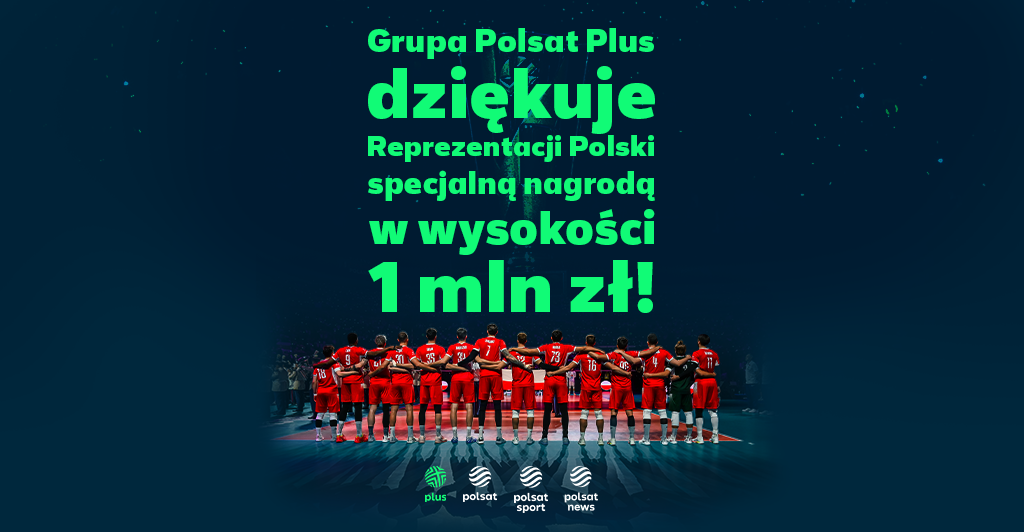 1 mln zł nagrody specjalnej od Polsat Plus dla reprezentacji siatkarzy